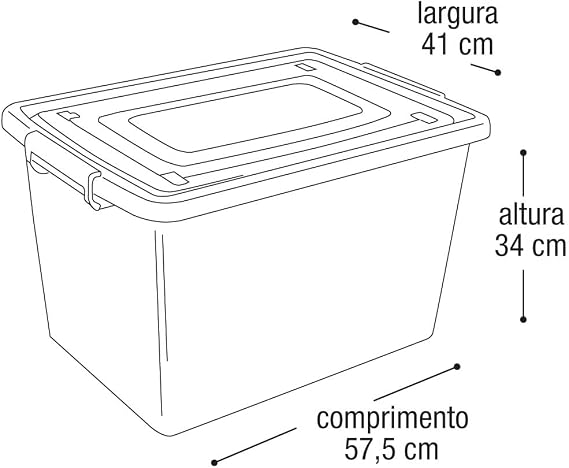 Caixa Organizadora Preta 56 L 5