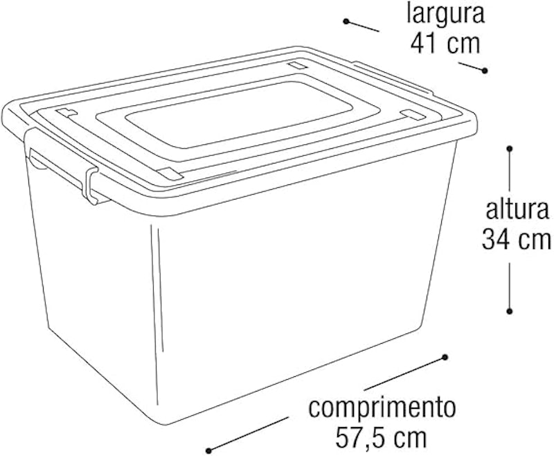Caixa Organizadora Preta 56 L 5