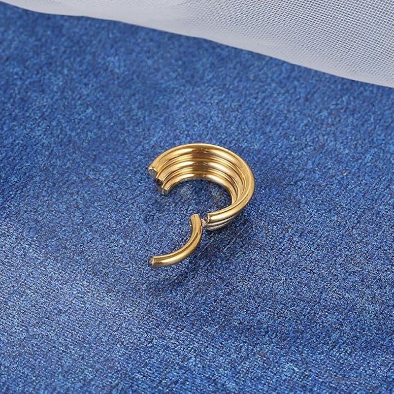 Piercing Nariz Argola de Titânio 3 Fileiras 5