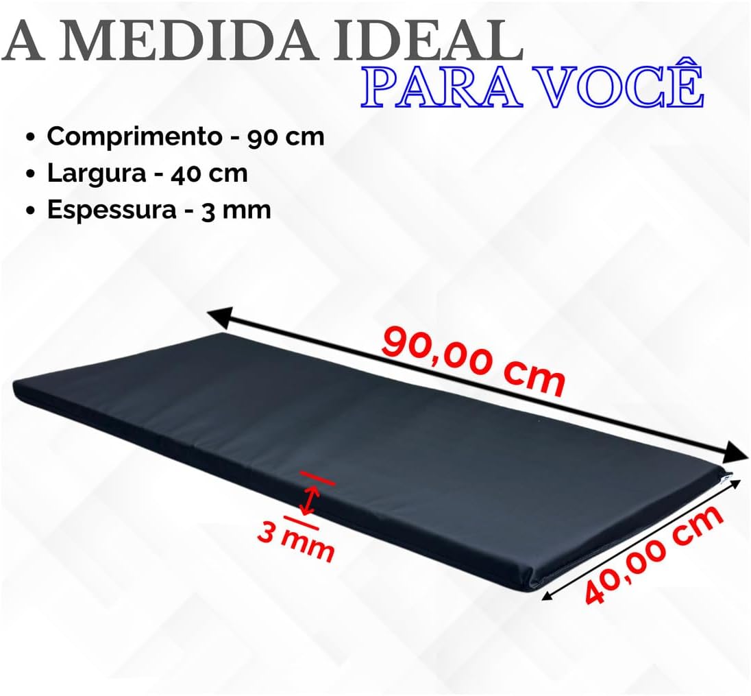 Colchonete de Academia Impermeável 90 x 40 x 3 cm Utiliz 3