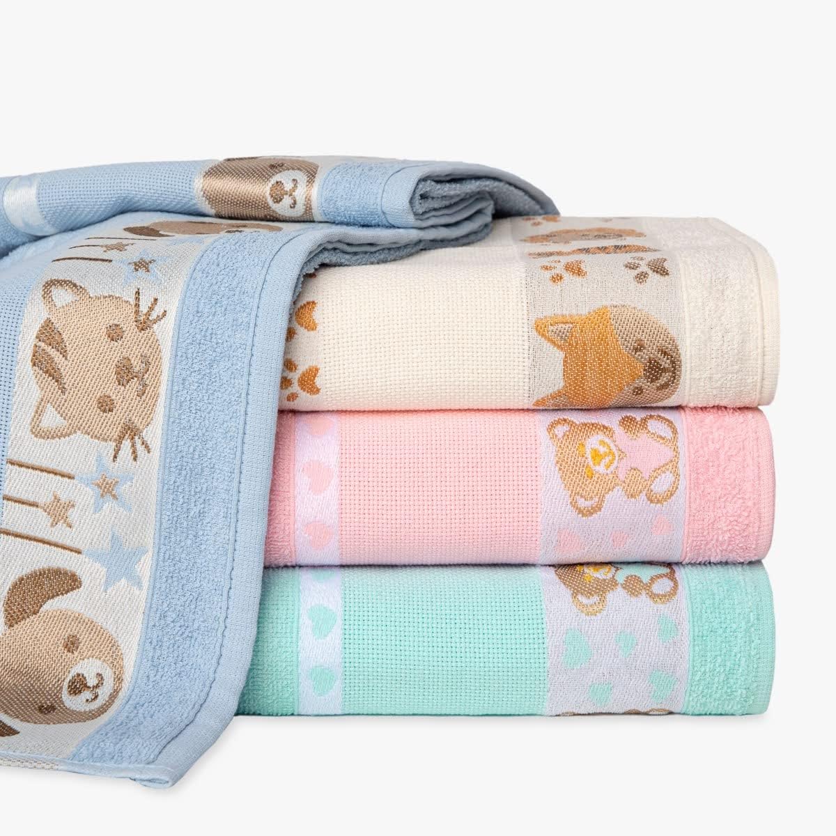Kit 4 Toalhas de Banho Infantil 75 x 110 cm Têxtil Cardoso 1
