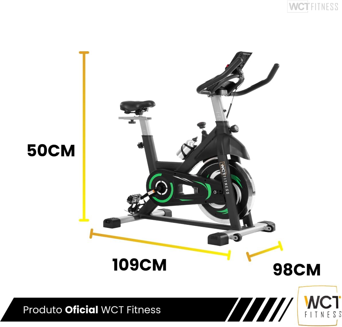 Bicicleta Ergométrica Spinning 20 kg de Roda de Inércia WCT Fitness 5