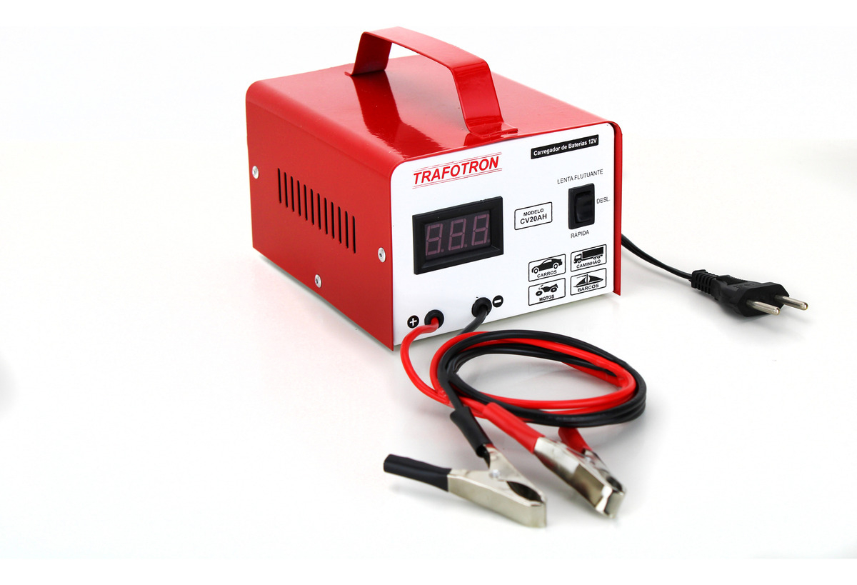 Carregador de Bateria Automotivo 12 V 20 Ah Trafotron 2