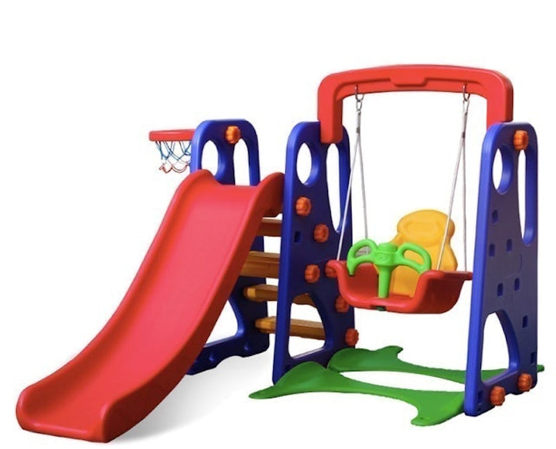 Escorregador Infantil com Balanço Playground 3 em 1 1