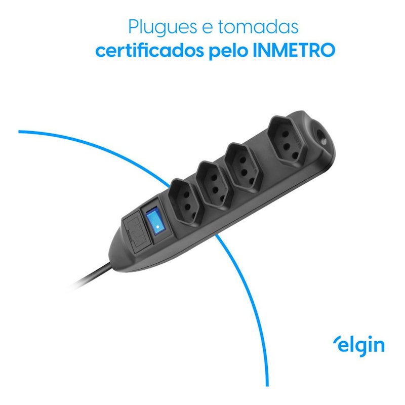 Protetor de Linha 4 Entradas Elgin 5