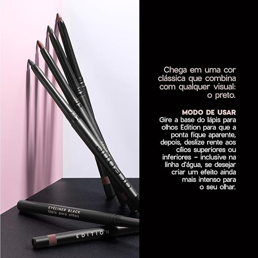Lápis de Olhos Retrátil Preto - Eyeliner Black Océane Edition 3