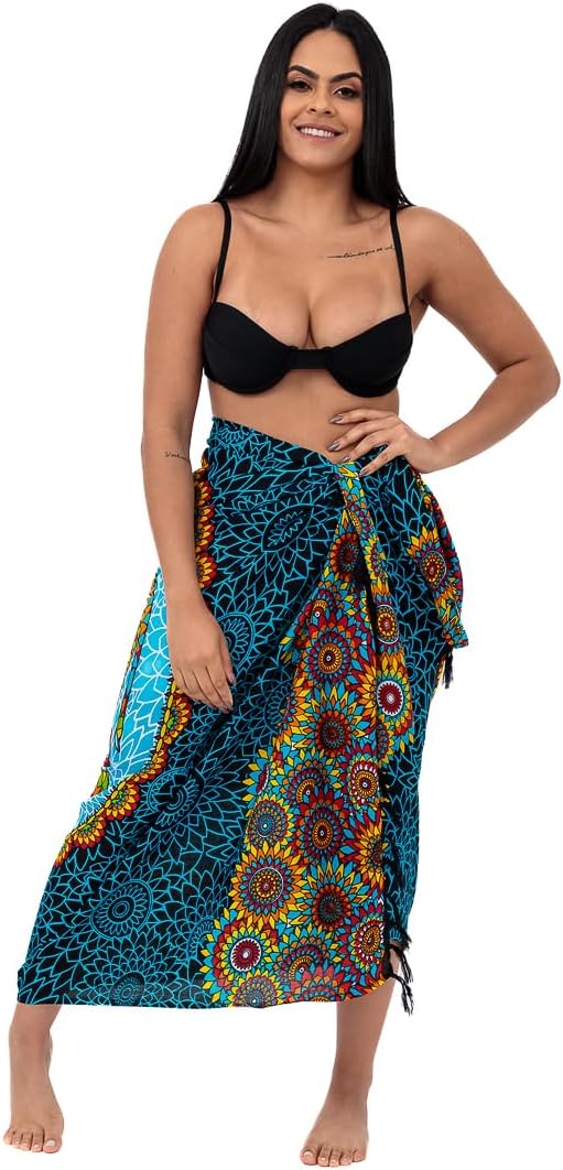 Canga De Praia Em Viscose Floral Elefante 3