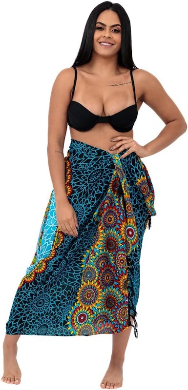 Canga De Praia Em Viscose Floral Elefante 3