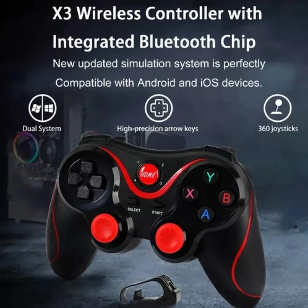 Controle Joystick Bluetooth Celular para Android IOS PC 4