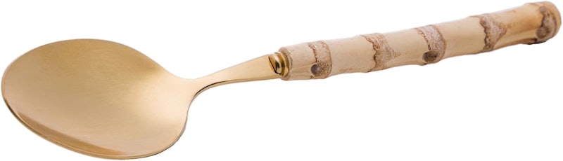 Faqueiro 12 Peças com Cabo de Bambu Tulum Dourado Aço Inox Wolff 3