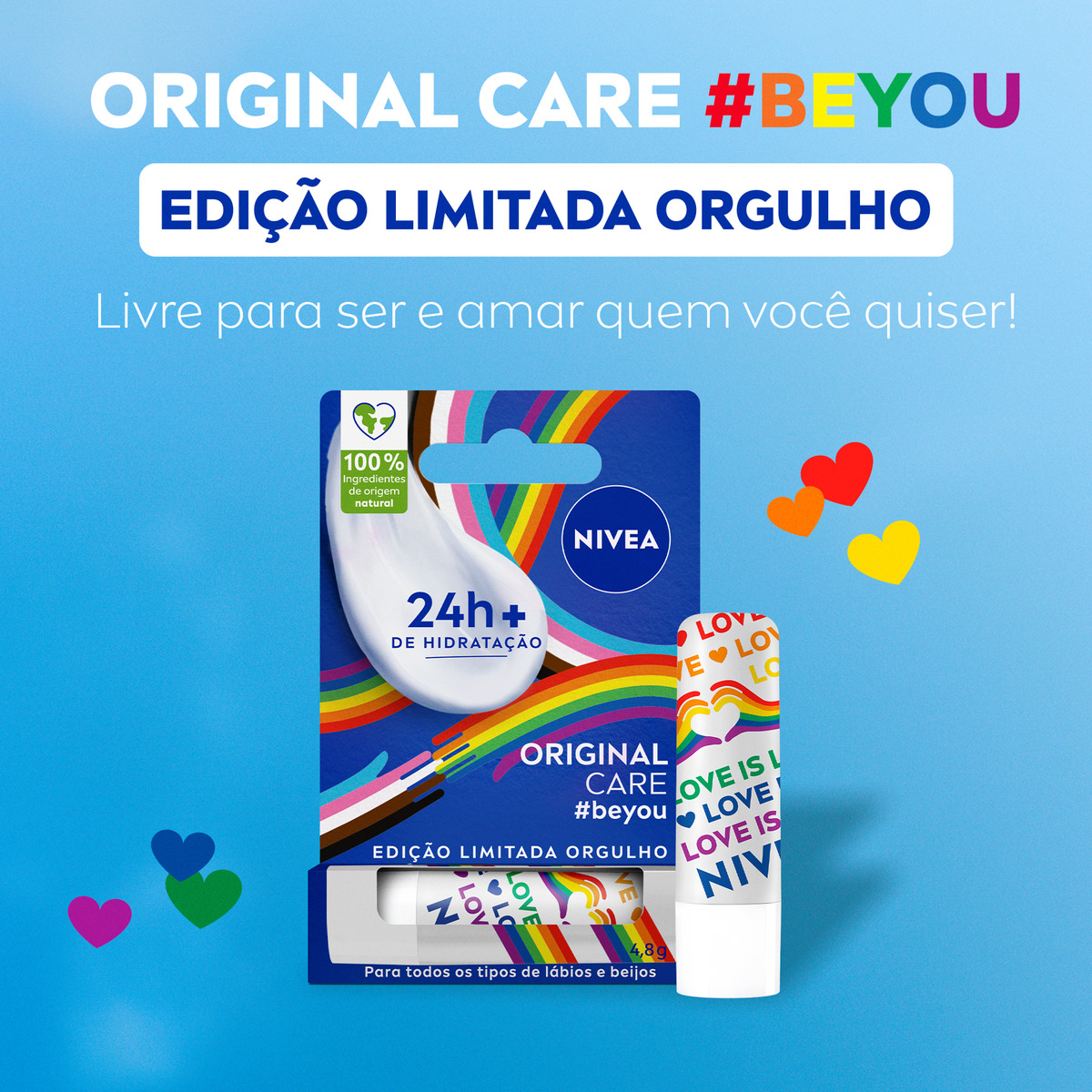 NIVEA Hidratante Labial Original Care Orgulho 2