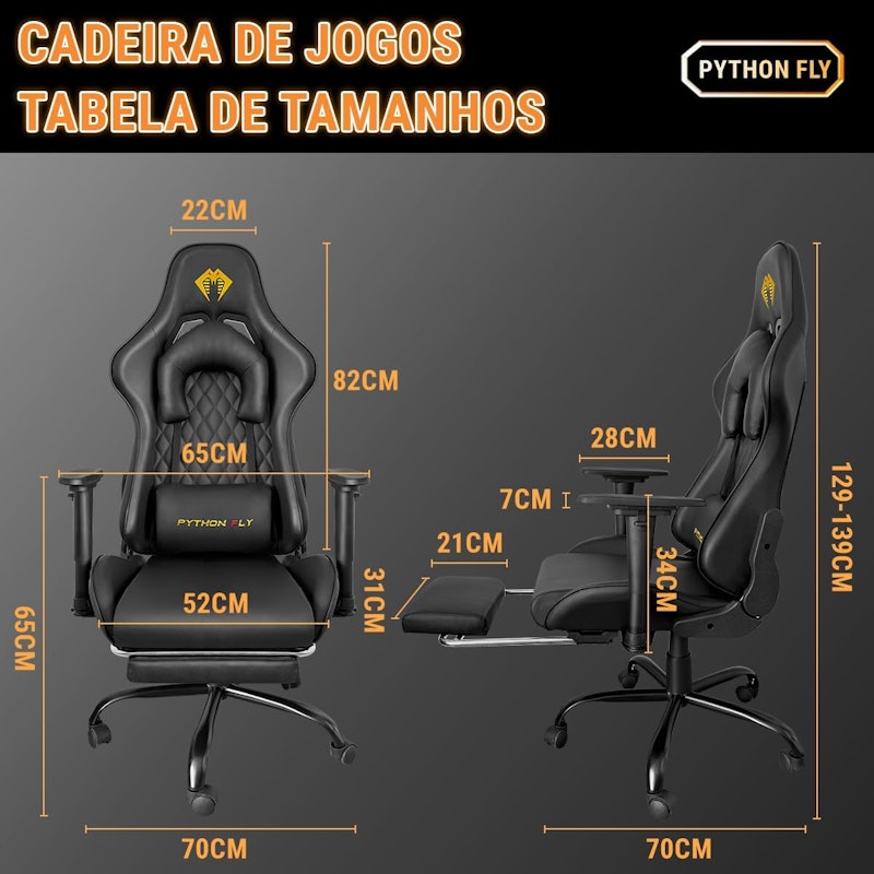 Cadeira Gamer Nitro Boost Black Python Fly 4