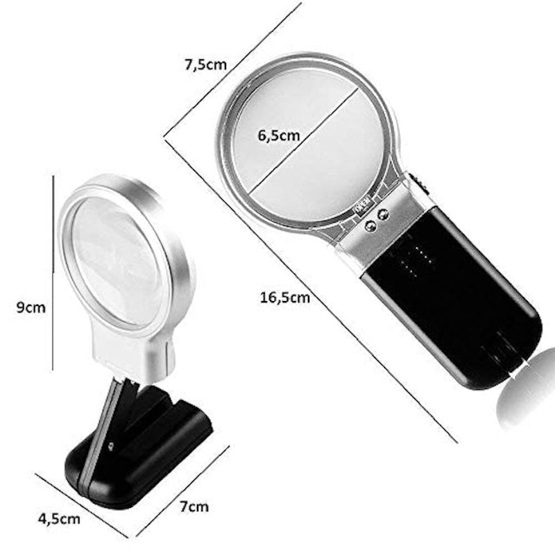 Lupa de Mão com Luz Dobrável 3x1 CBRN01492 2