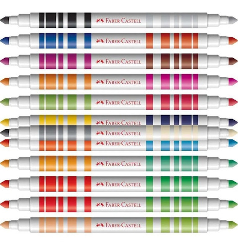 Canetinha Hidrográfica Faber-Castell Bicolor 24 Cores 2