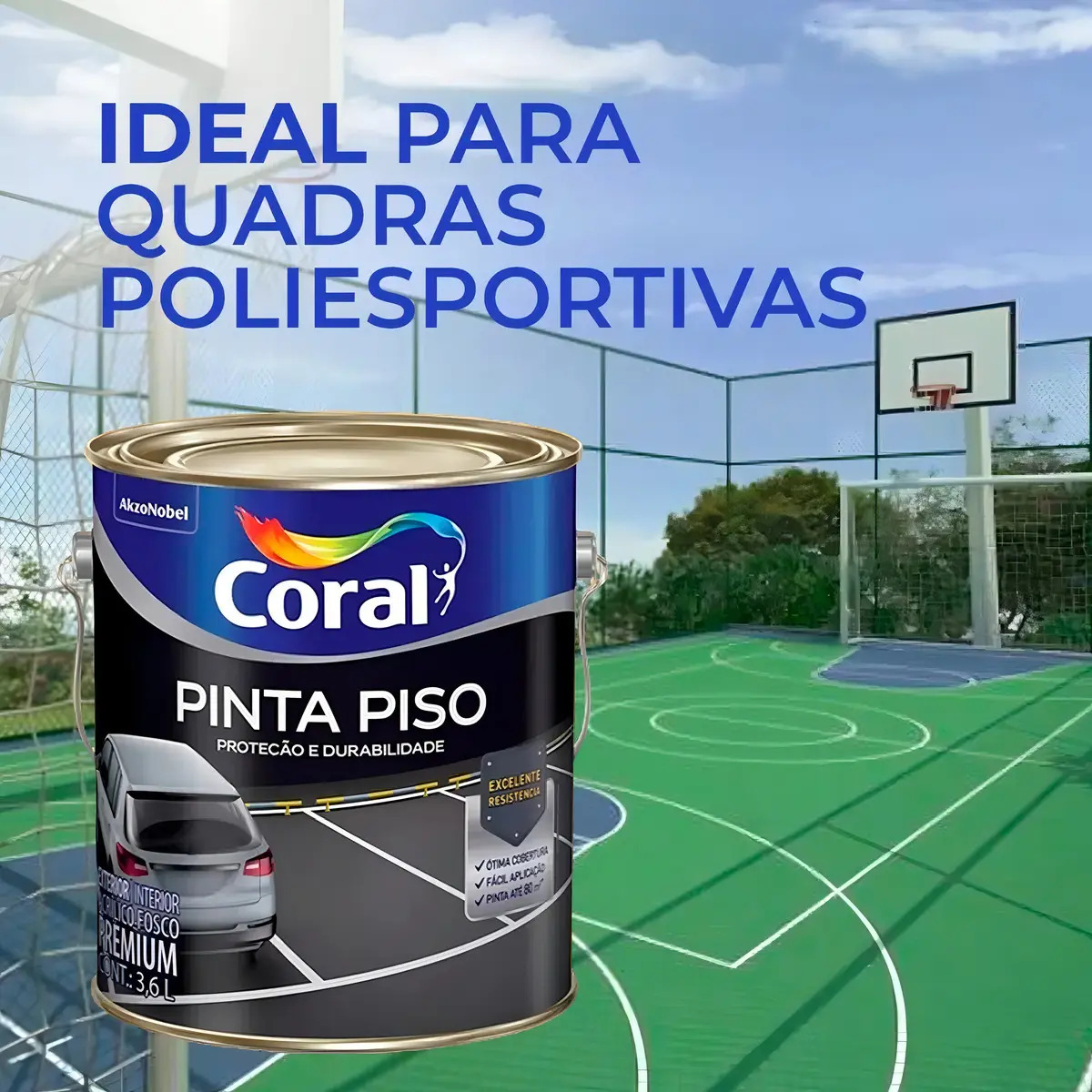 Pinta Piso Cinza Médio Coral 4