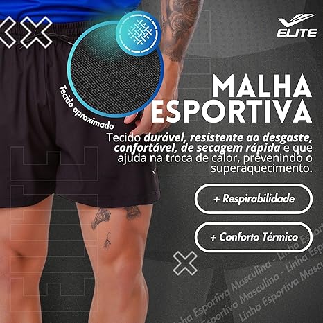 Short com Bermuda Interna e Bolso Traseiro com Zíper 3