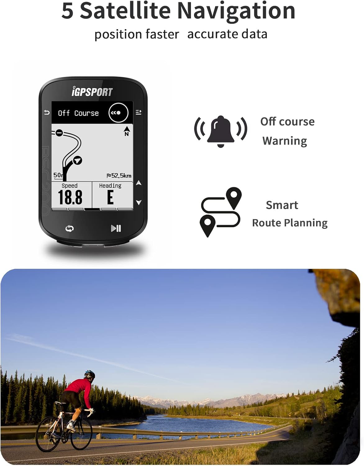 Ciclocomputador com GPS Inteligente iGPSPORT 2