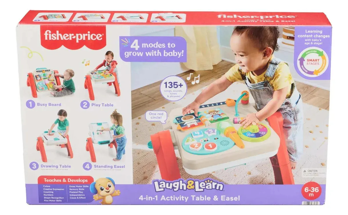 Fisher-Price Brinquedo para Bebês Mesa de Atividades 4 em 1 3