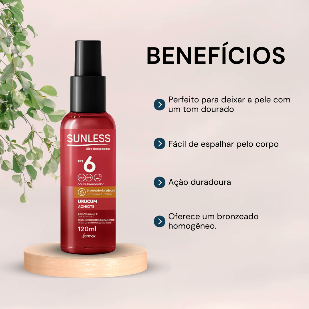 Óleo Bronzeador Spray Urucum Sunless FPS 6 4