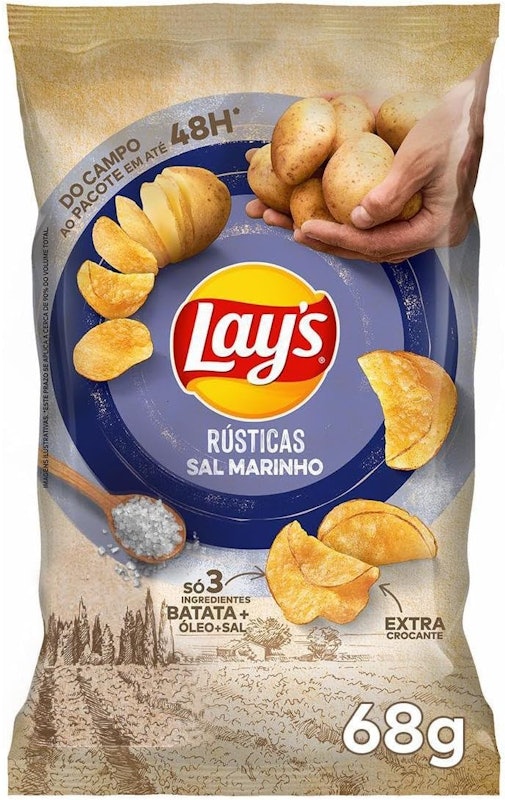 Batata Frita Lay's Rústica Sal Marinho 68g 1