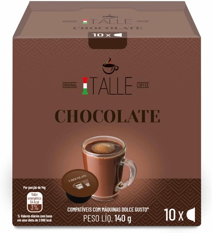 Italle Chocolate Tradicional 10 Cápsulas Compatíveis Dolce Gusto 1