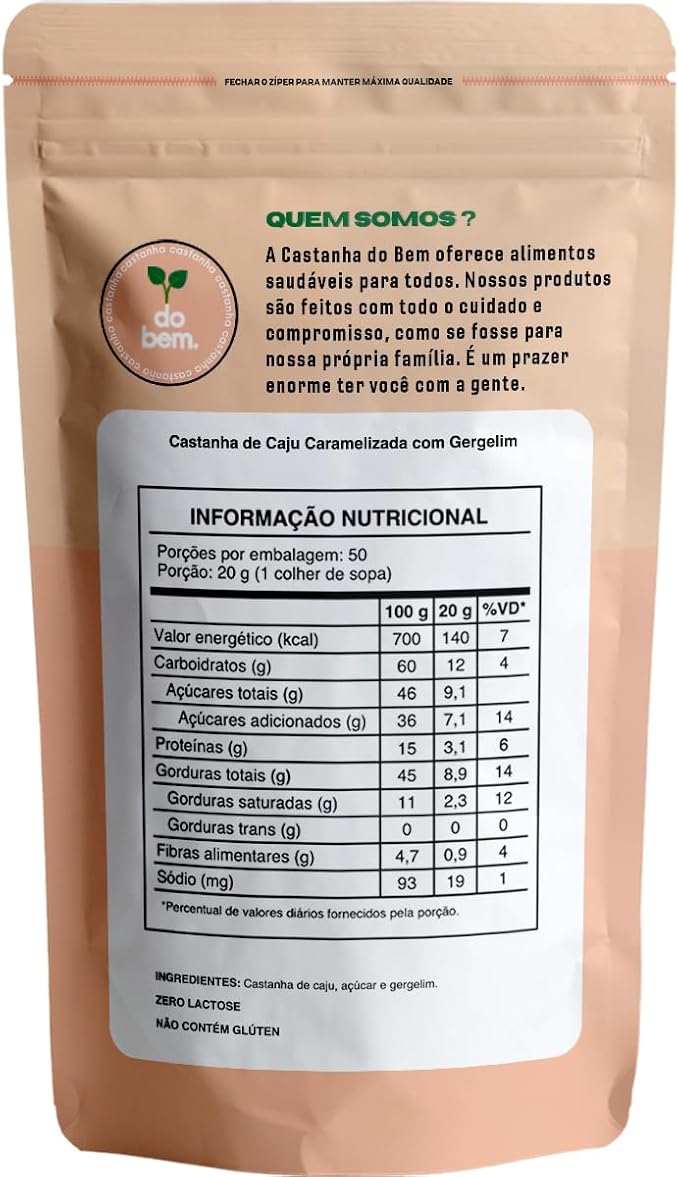 Castanha de Caju Caramelizada com Gergelim 2