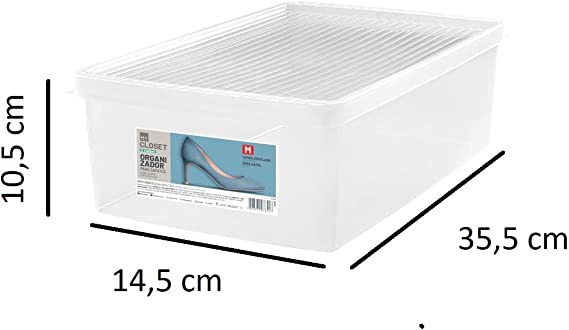 Conjunto 6 Caixas de Plástico para Sapato M 3
