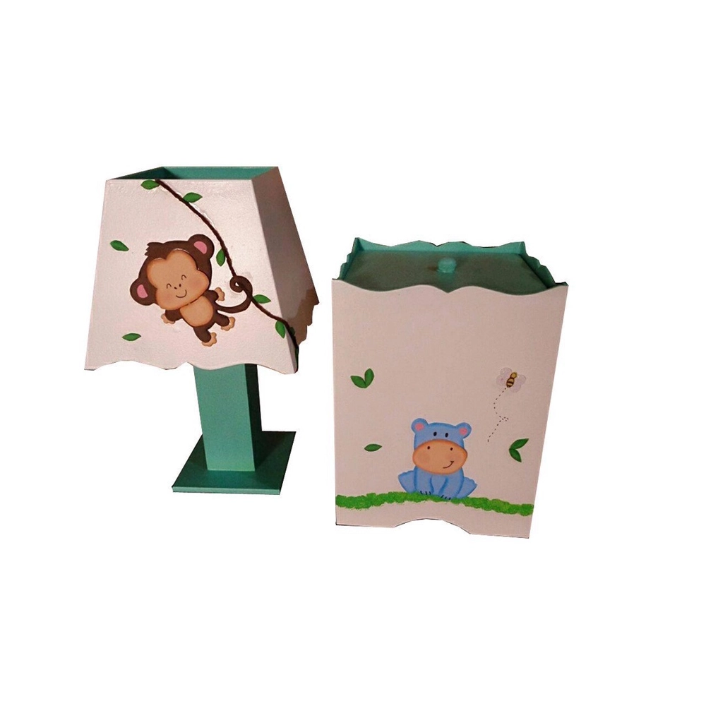 Kit Higiene para Bebê Safári Bichinhos da Floresta Amiguinhos Verde 2