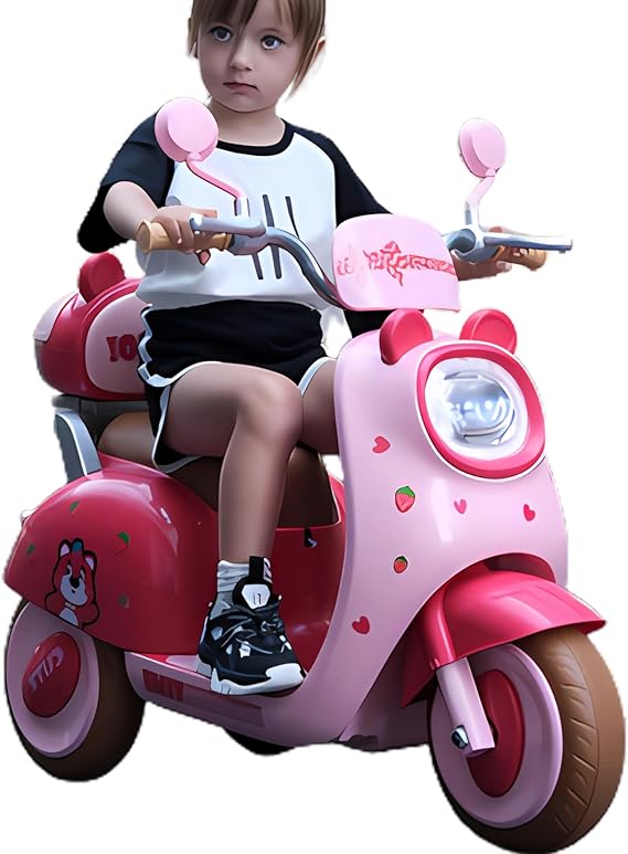 Moto Elétrica Infantil 6V Cute Rosa 5