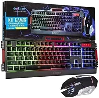 Kit Gamer Profissional Teclado e Mouse Exbom 5