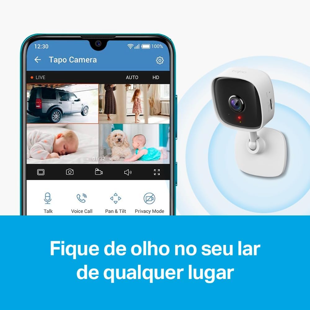 Câmera de Segurança Wi-Fi Interna 1080p Full HD 3