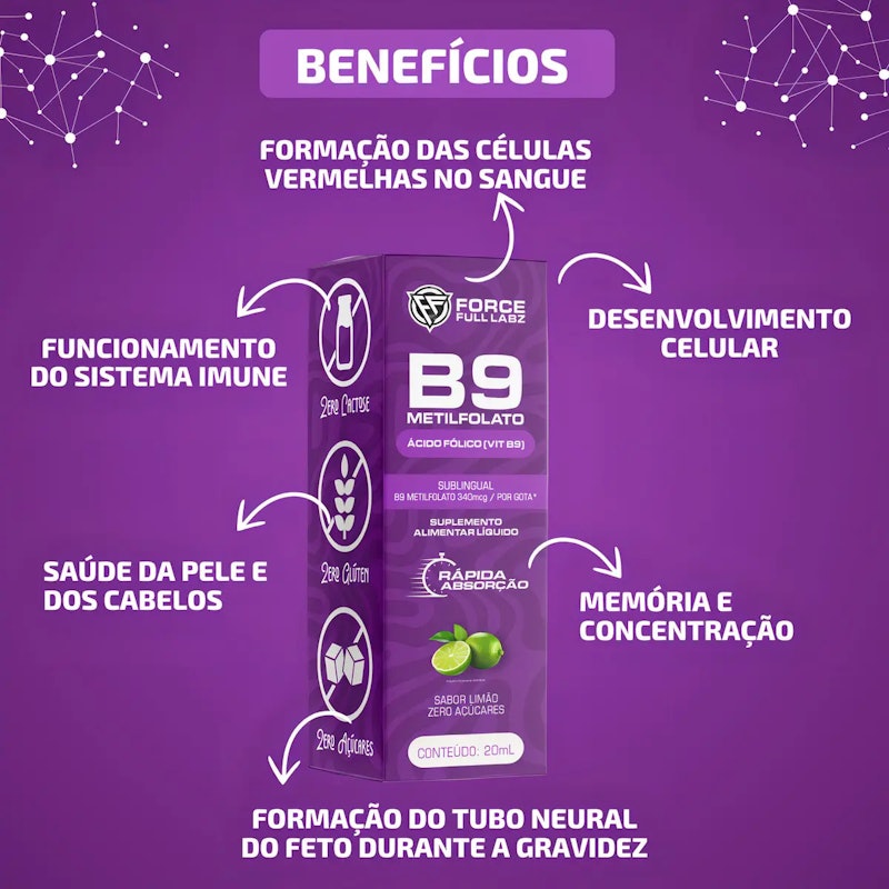 Vitamina B9 Metilfolato Ácido Fólico 2