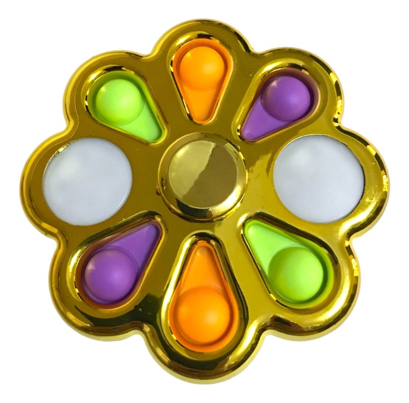 Hand Spinner com Luz Pop It Brinquedo Giratório Anti Stress 1