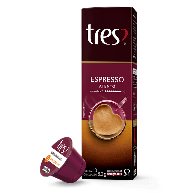 Cápsula de Café Espresso Atento TRES 3 Corações 1
