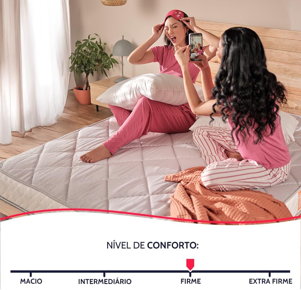 Colchão Solteiro Ortopédico Espuma D33 Vácuo 88 x 188 cm BF Colchões 5