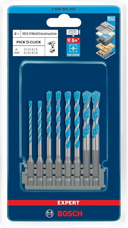 Jogo de Brocas Bosch Expert HEX-9 MultiConstruction 1