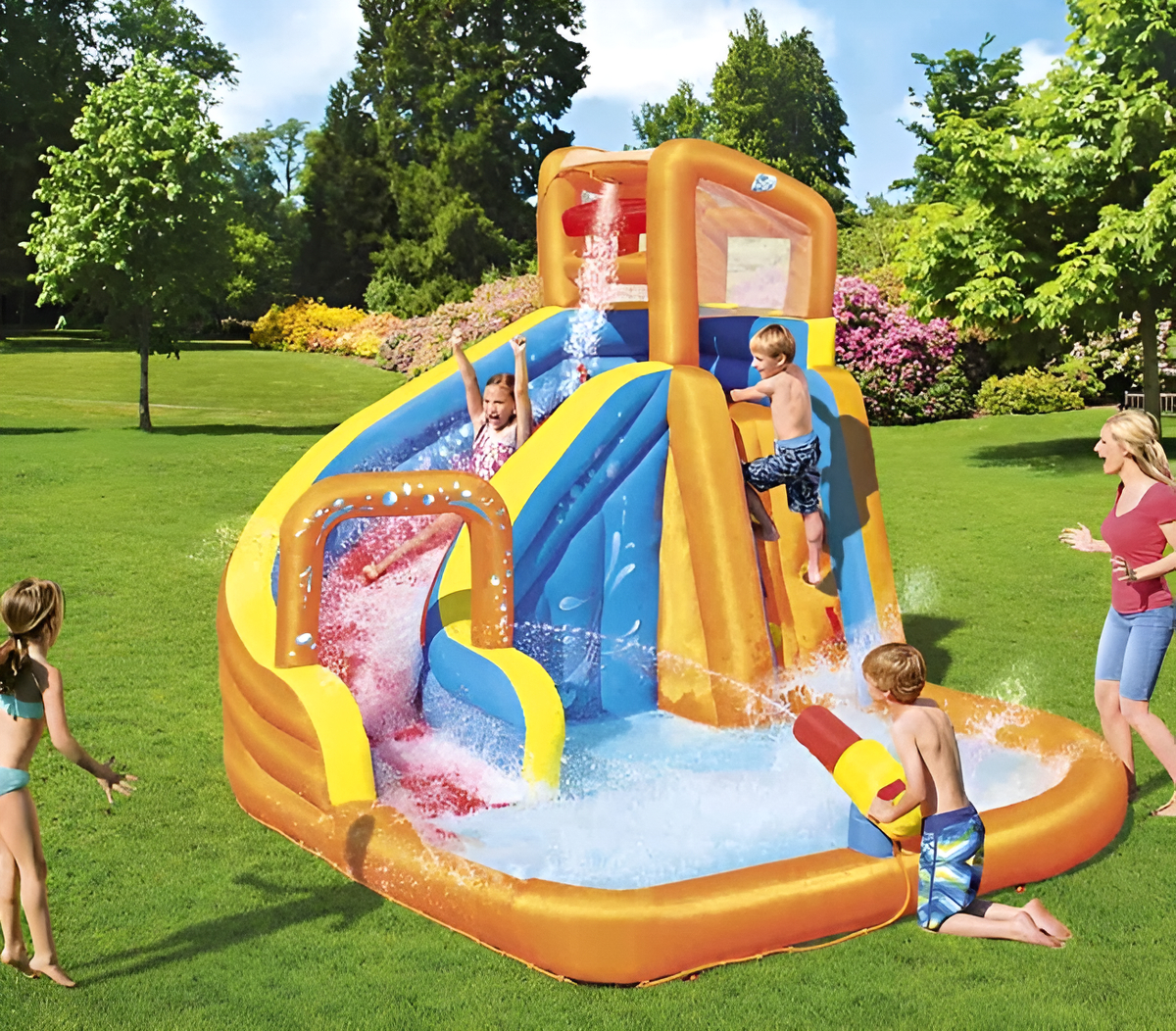 Mega Parque Aquático Inflável Turbo Splash H2OGO 3