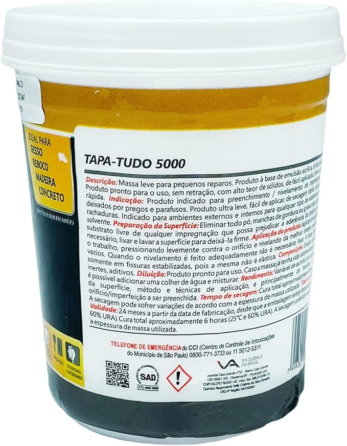 Massa Tapa Tudo Branca 5000 Wood Wood 90 g 3