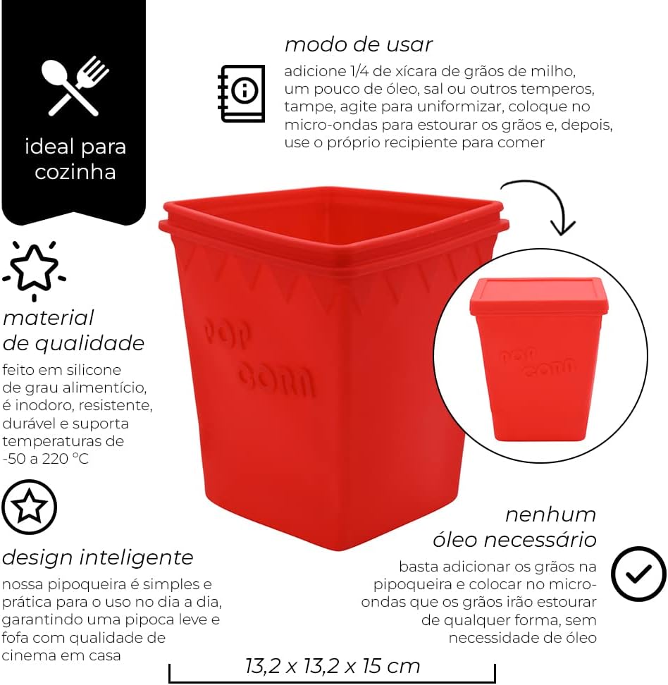 Pipoqueira de Silicone para Micro-Ondas  2