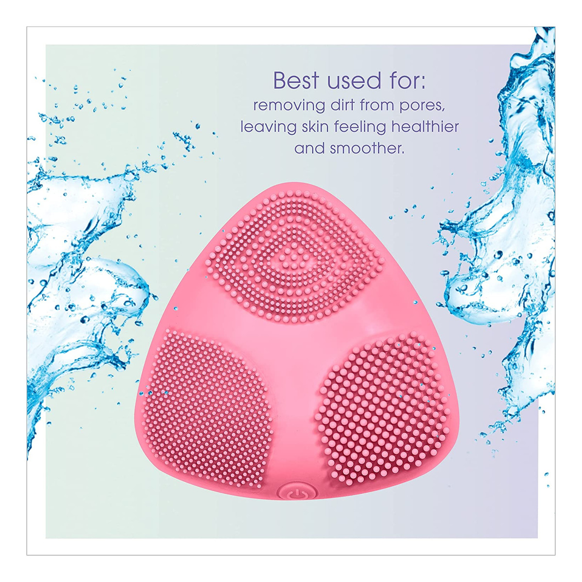 Escova de Limpeza Facial De Silicone Com 3 Zonas 2