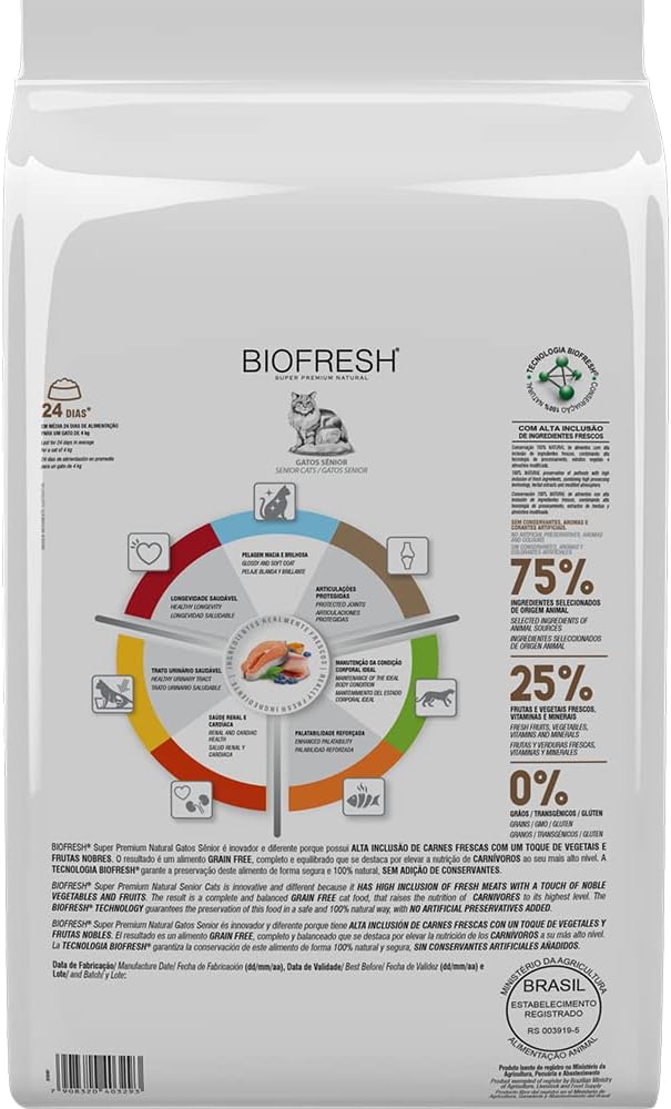 Ração Biofresh Gatos Sênior 3