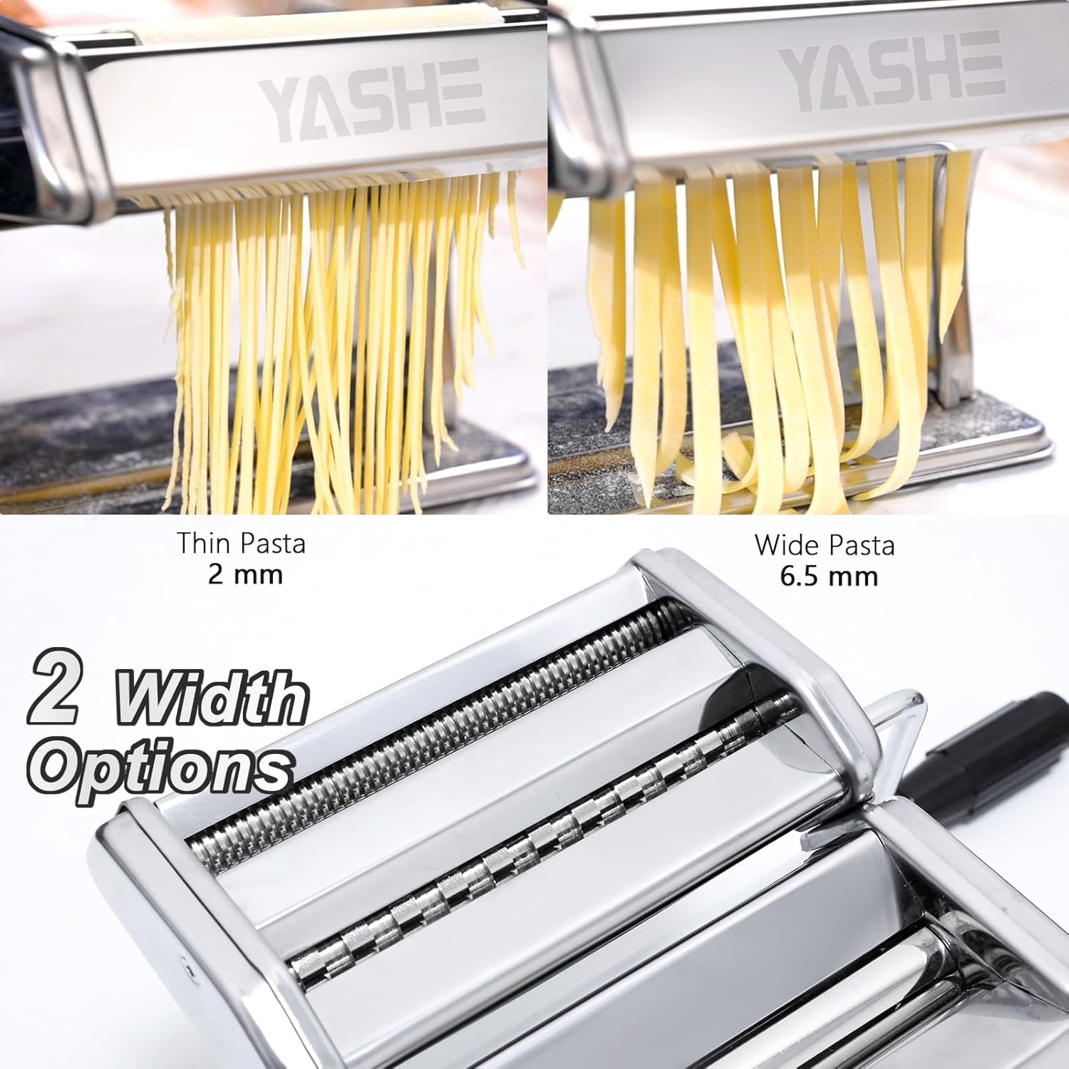 Máquina de Macarrão 2 em 1 com Kit de Limpeza Yashe 4