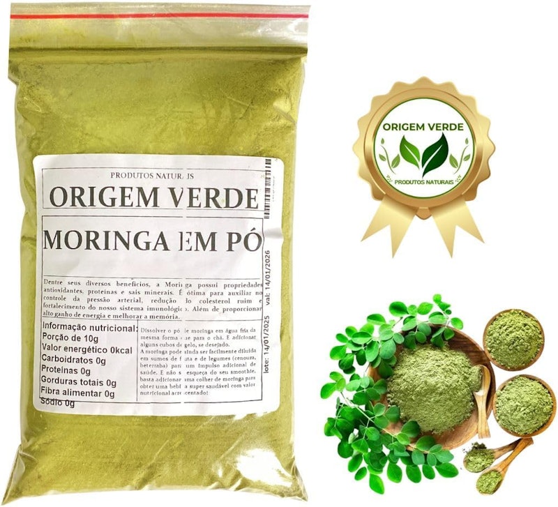 Moringa em Pó 100% Pura Origem Verde 2