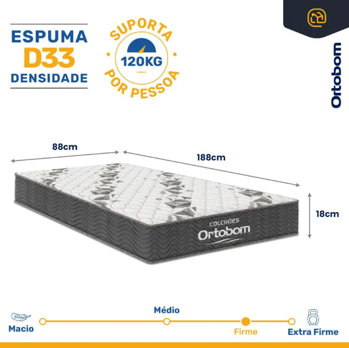 Bicama Box Baú com Colchão Espuma D33 5