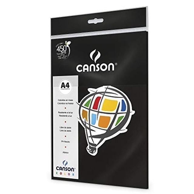 Canson® Color A4 - Preto 2