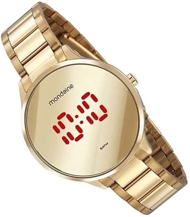 Relógio Feminino Digital Aço Dourado 3