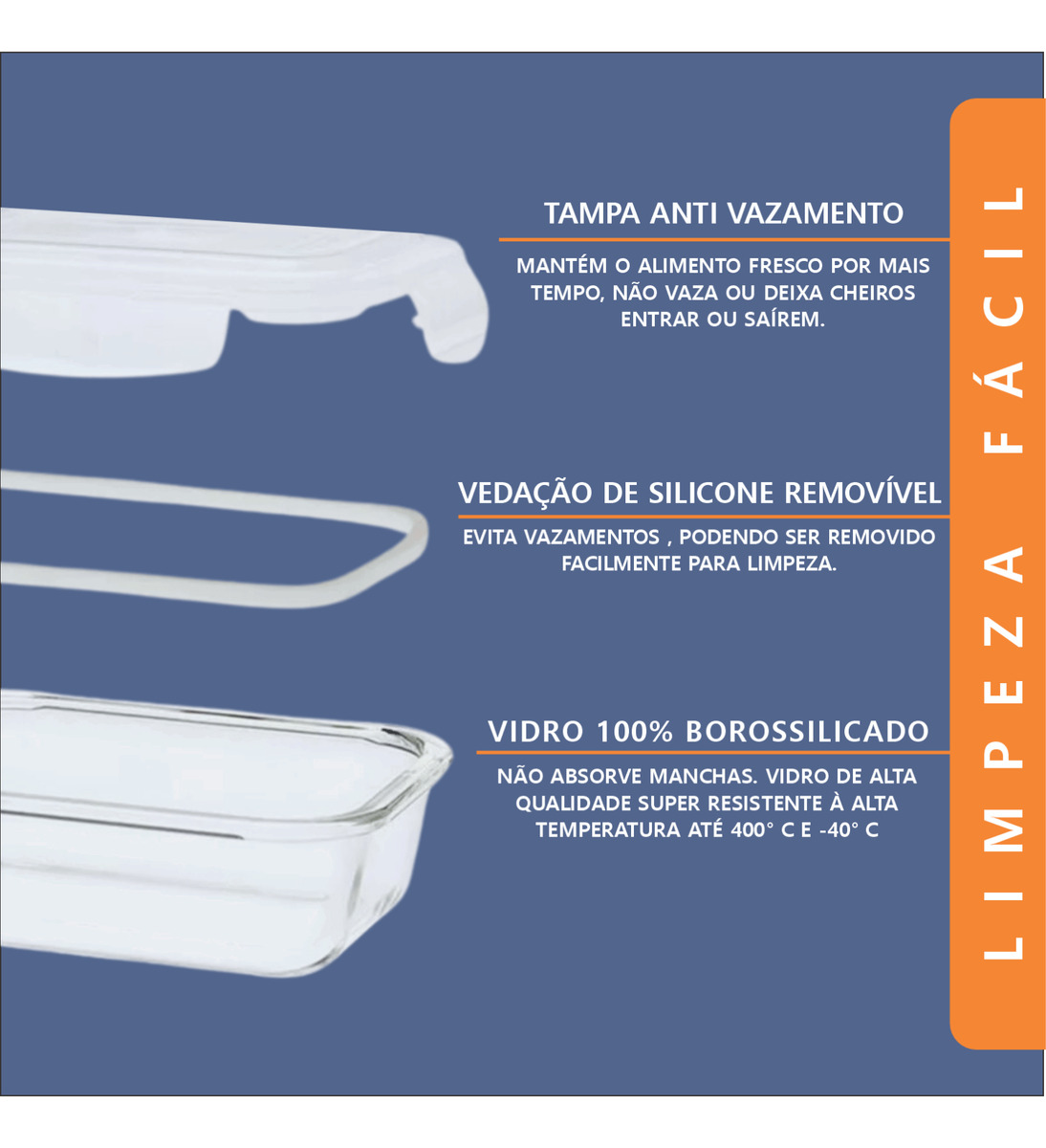 Kit Potes de Vidro Herméticos 320 ml 4