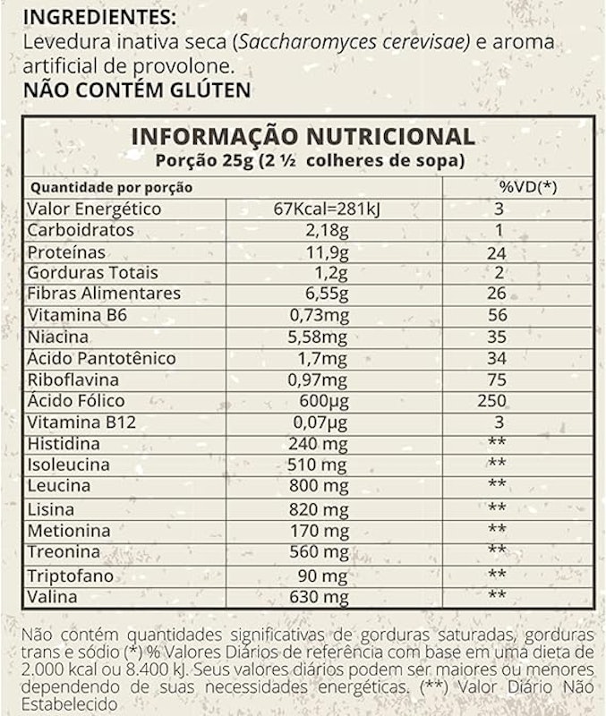 Levedura Nutritional Provolone Free 4