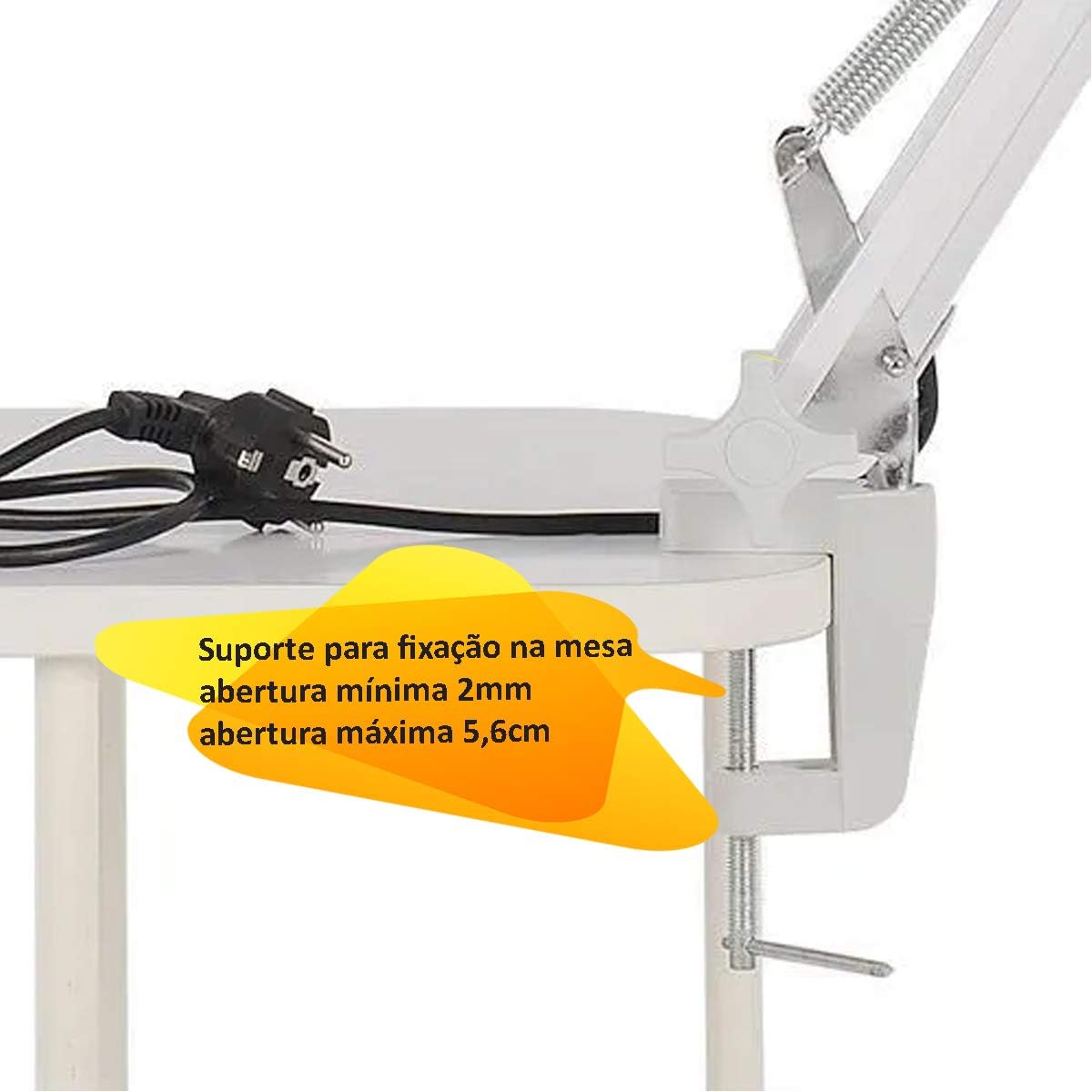 Lupa Luminária Estética Mesa Profissional 120 LEDs 5