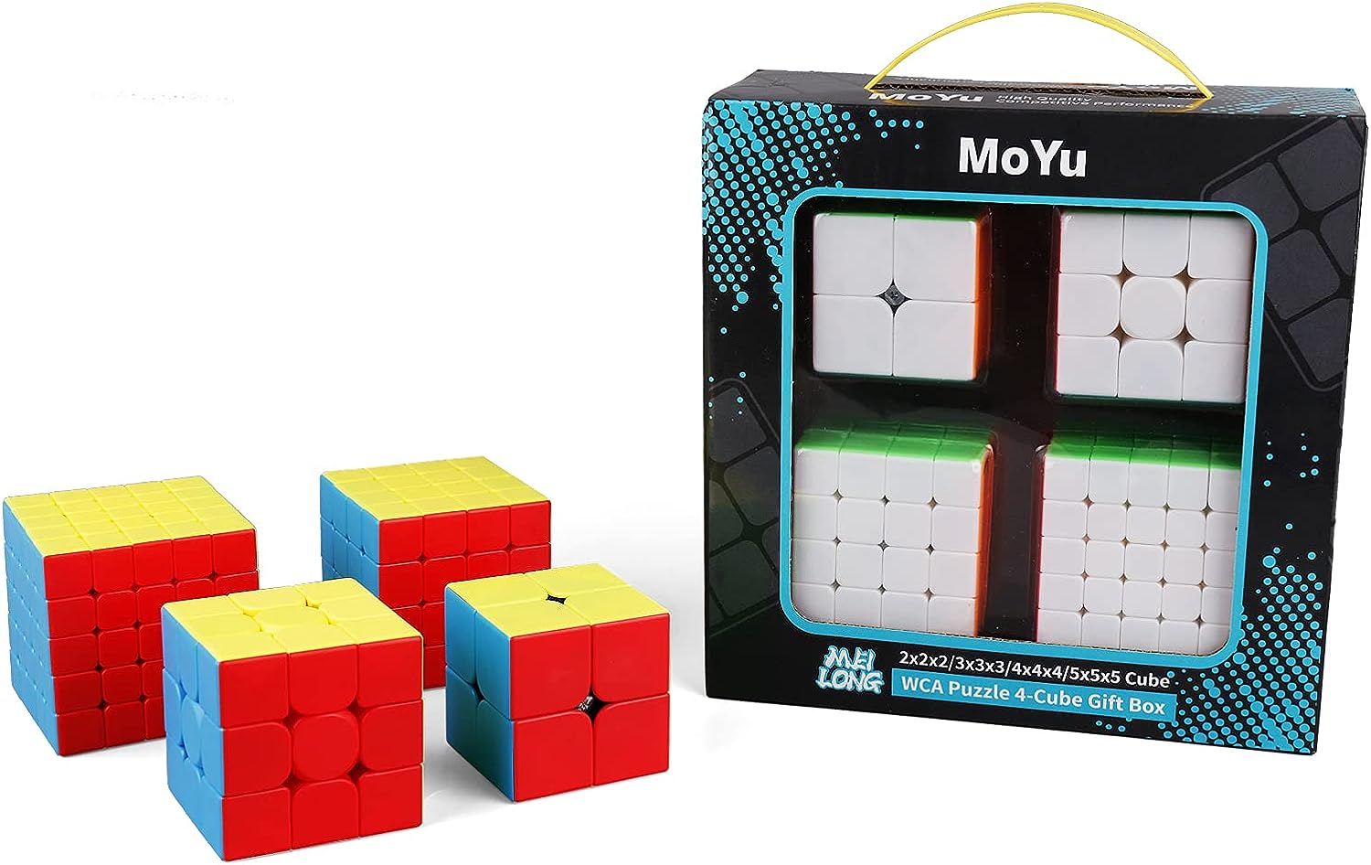 Box Cubo Mágico MoYu 2 x 2 x 2 + 3 x 3 x 3 + 4 x 4 x 4 + 5 x 5 x 5 sem Adesivo 1